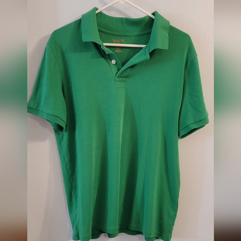 Cat & Jack green polo shirt collar XXL 18  school academia